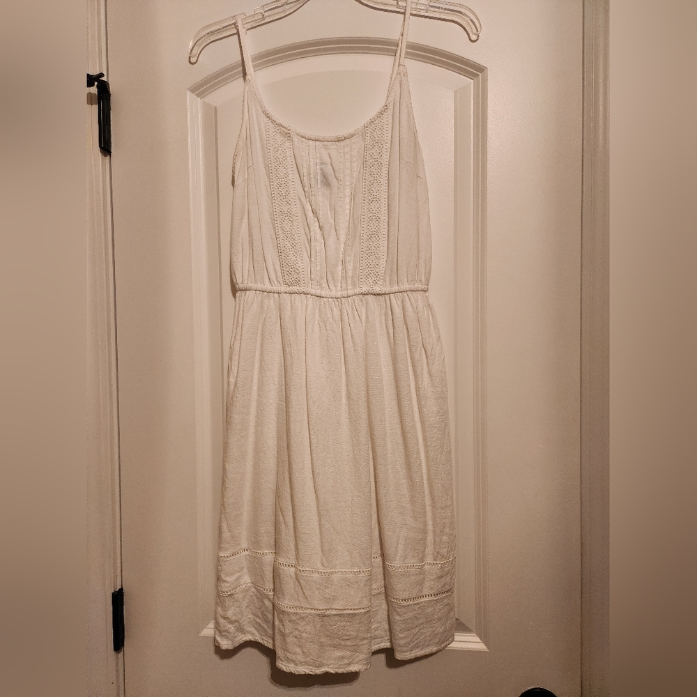 White spaghetti strap dress